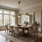 Arcane Brass Walnut Triad Chandelier