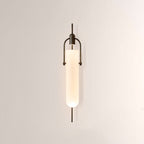 Arcane Metal Frosted Glass Cylinder Wall Sconce