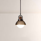 Arcane Perforated Metal Wood Orb Pendant
