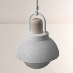 Arcane Perforated Metal Wood Orb Pendant