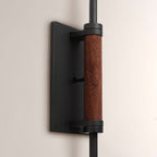 Arcane Walnut Dual-Tone Metal Adjustable Wall Sconce