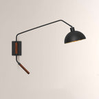 Arcane Walnut Dual-Tone Metal Adjustable Wall Sconce