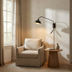 Arcane Walnut Dual-Tone Metal Adjustable Wall Sconce