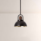 Arcane Walnut Dual Tone Metal Dome Pendant