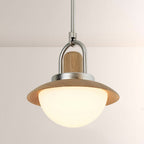 Arcane Wood Metal Dome Pendant