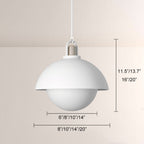 Arcane Wood Metal Dome Pendant