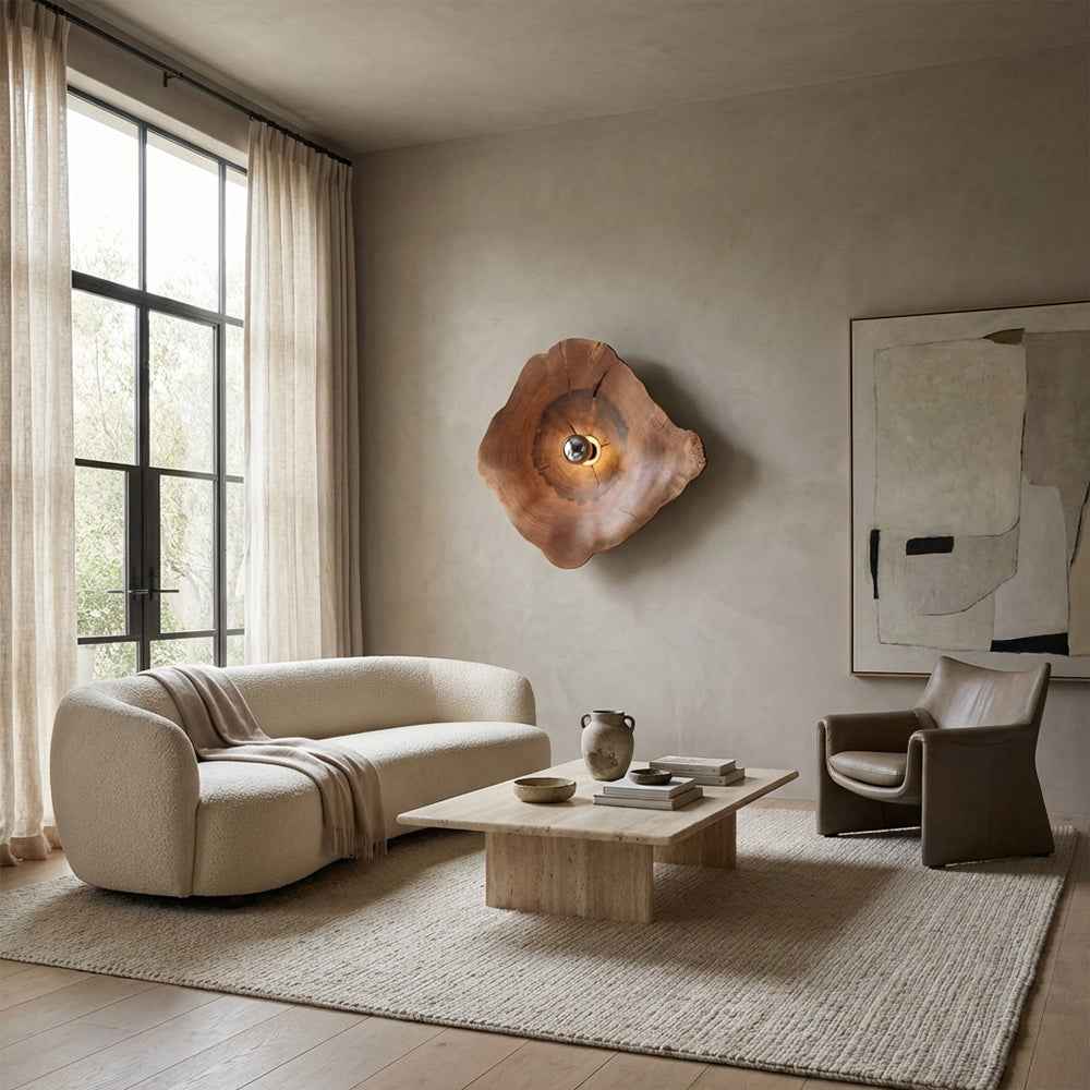 Arris Live-Edge Wood Wall Sconce