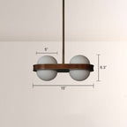 Arris Walnut Bronze Orb Cluster Pendant
