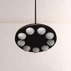 Arris Walnut Matte Orb Canopy Chandelier