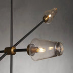 Arrow Bronze Glass Chandelier