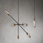 Arrow Bronze Glass Chandelier