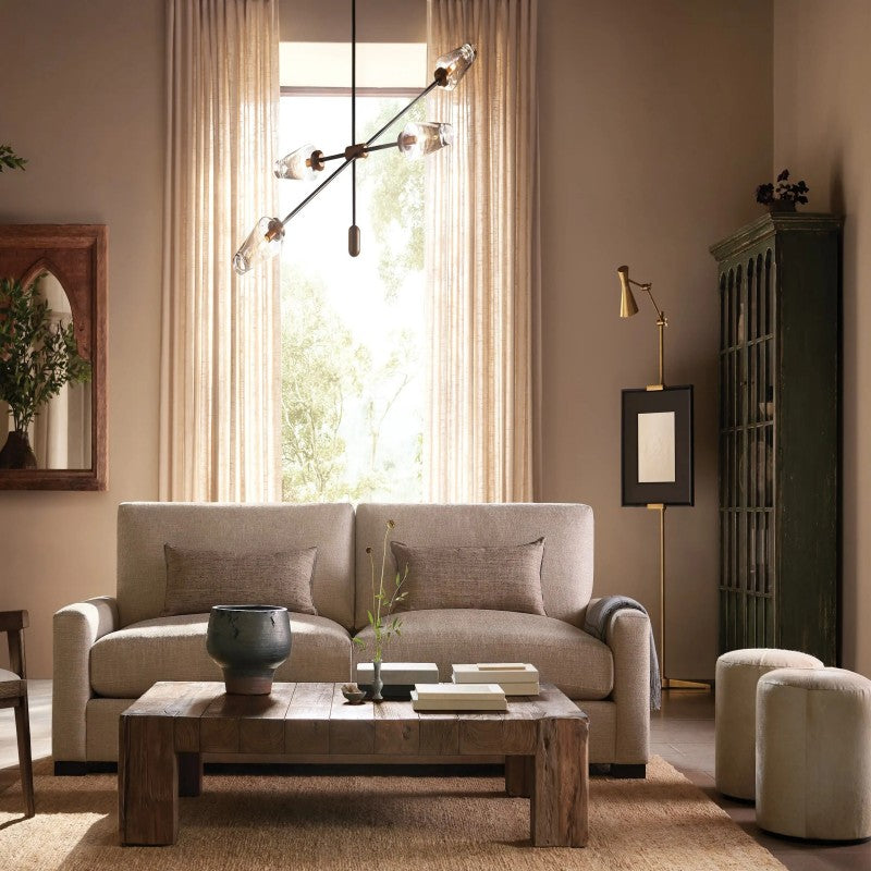 Arrow Bronze Glass Chandelier