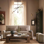 Arrow Bronze Glass Chandelier