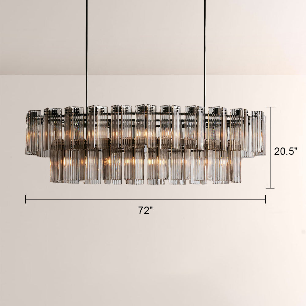 Art Glass Delsia Linear Chandelier