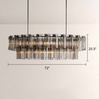 Art Glass Delsia Linear Chandelier