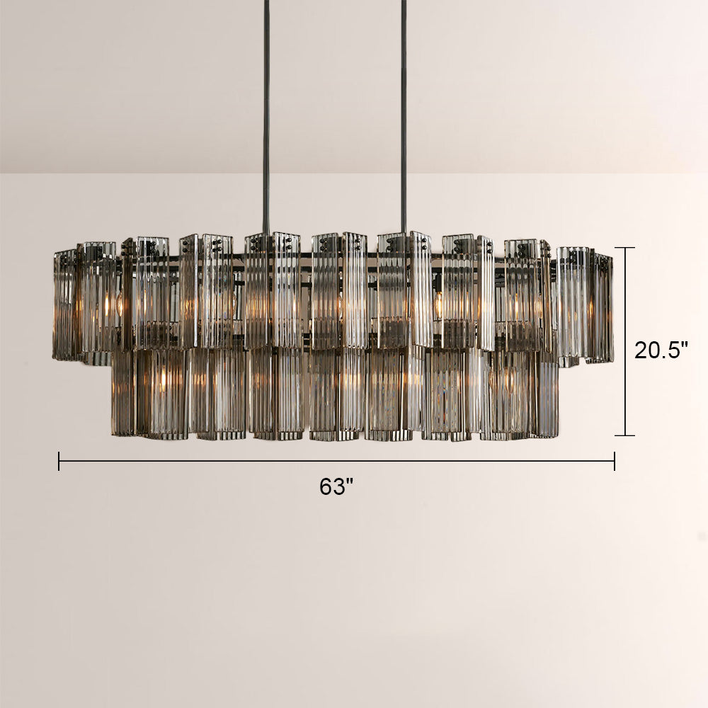 Art Glass Delsia Linear Chandelier