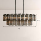 Art Glass Delsia Linear Chandelier