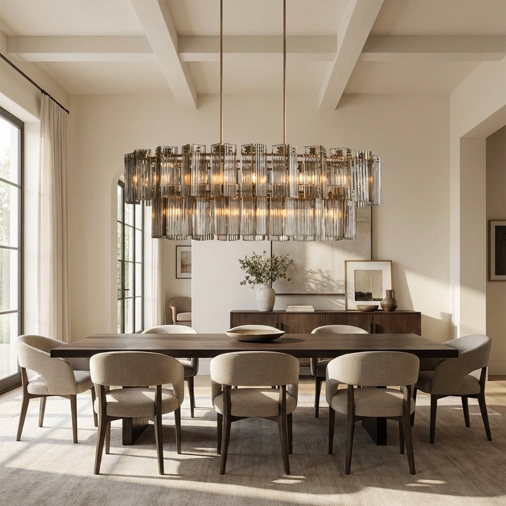 Art Glass Delsia Linear Chandelier
