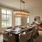 Art Glass Delsia Linear Chandelier