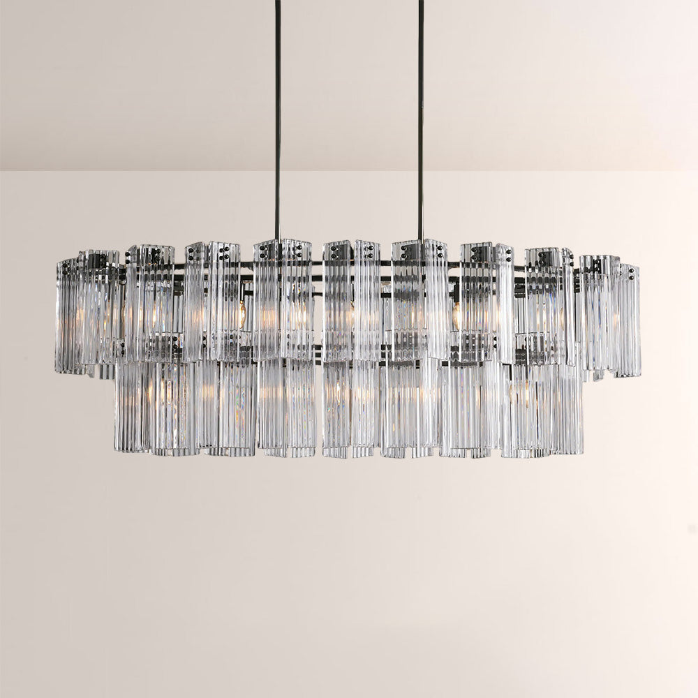 Art Glass Delsia Linear Chandelier