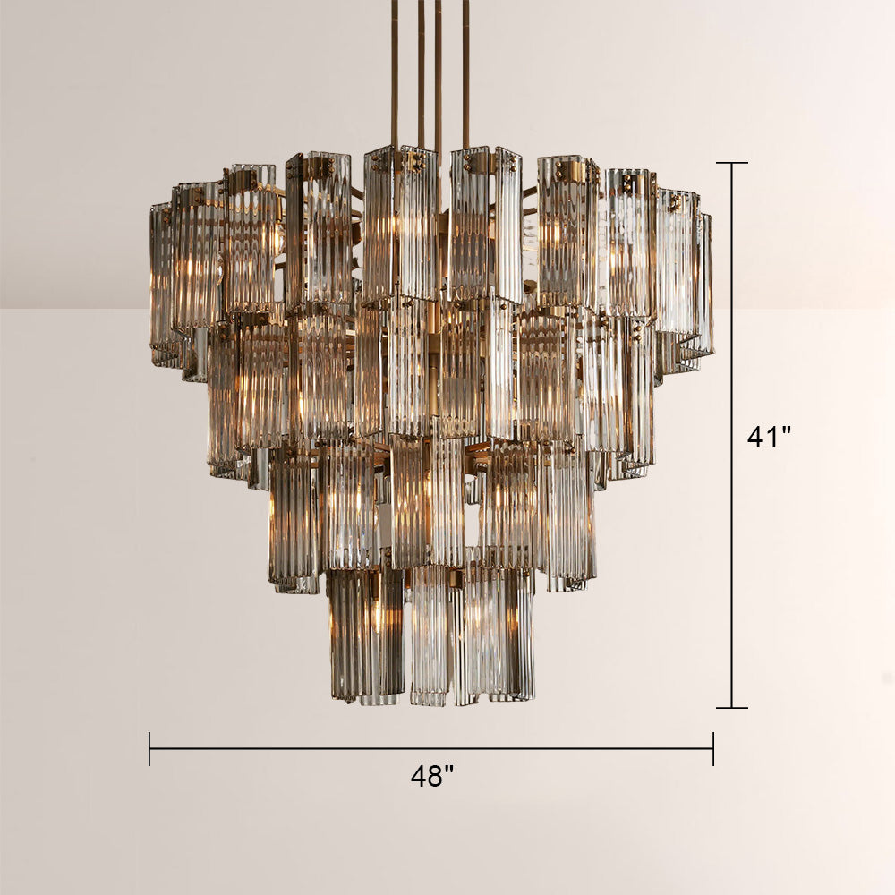 Art Glass Delsia Round Chandelier 48"