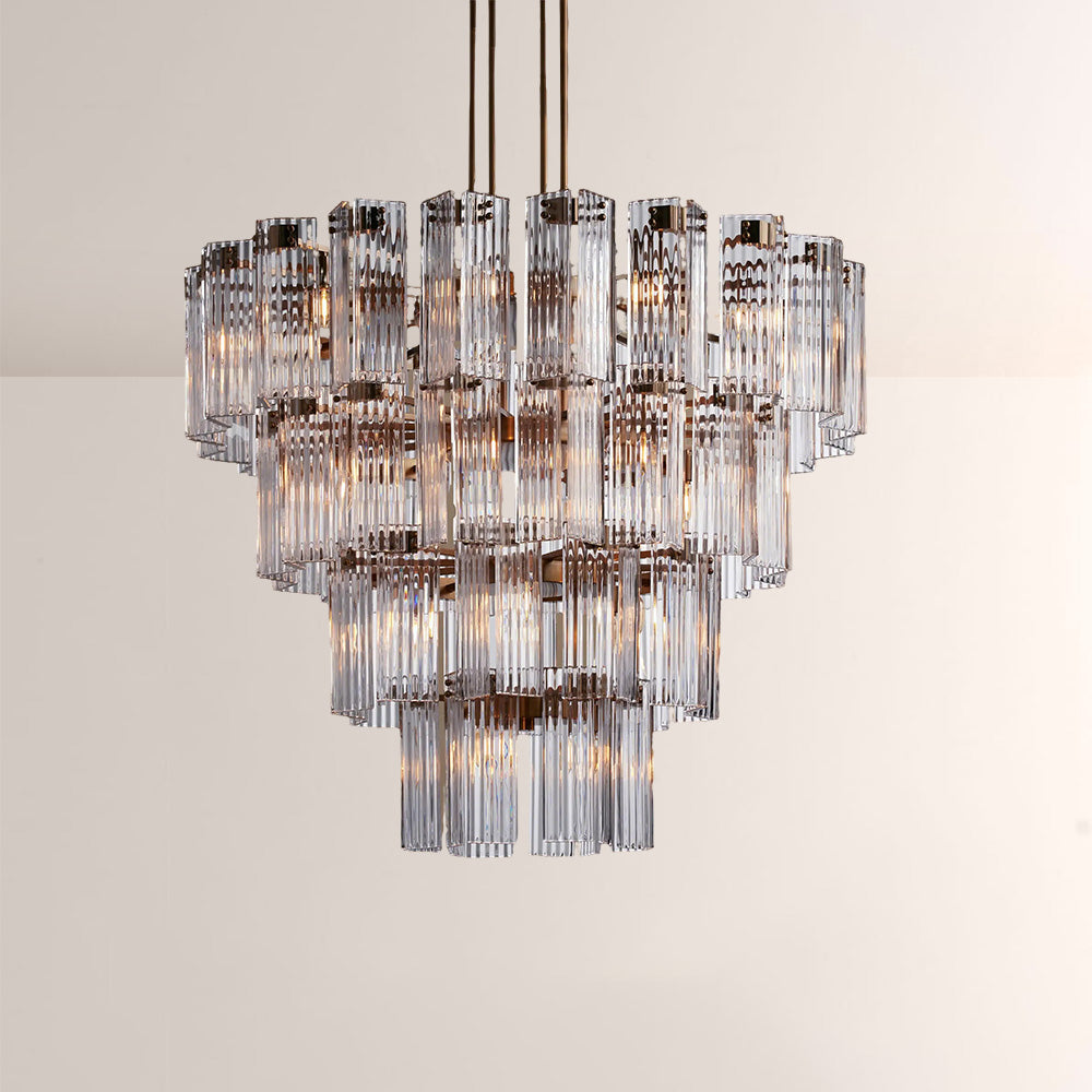 Art Glass Delsia Round Chandelier 48"