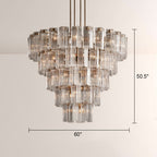 Art Glass Delsia Round Chandelier 60"