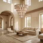 Art Glass Delsia Round Chandelier 60"