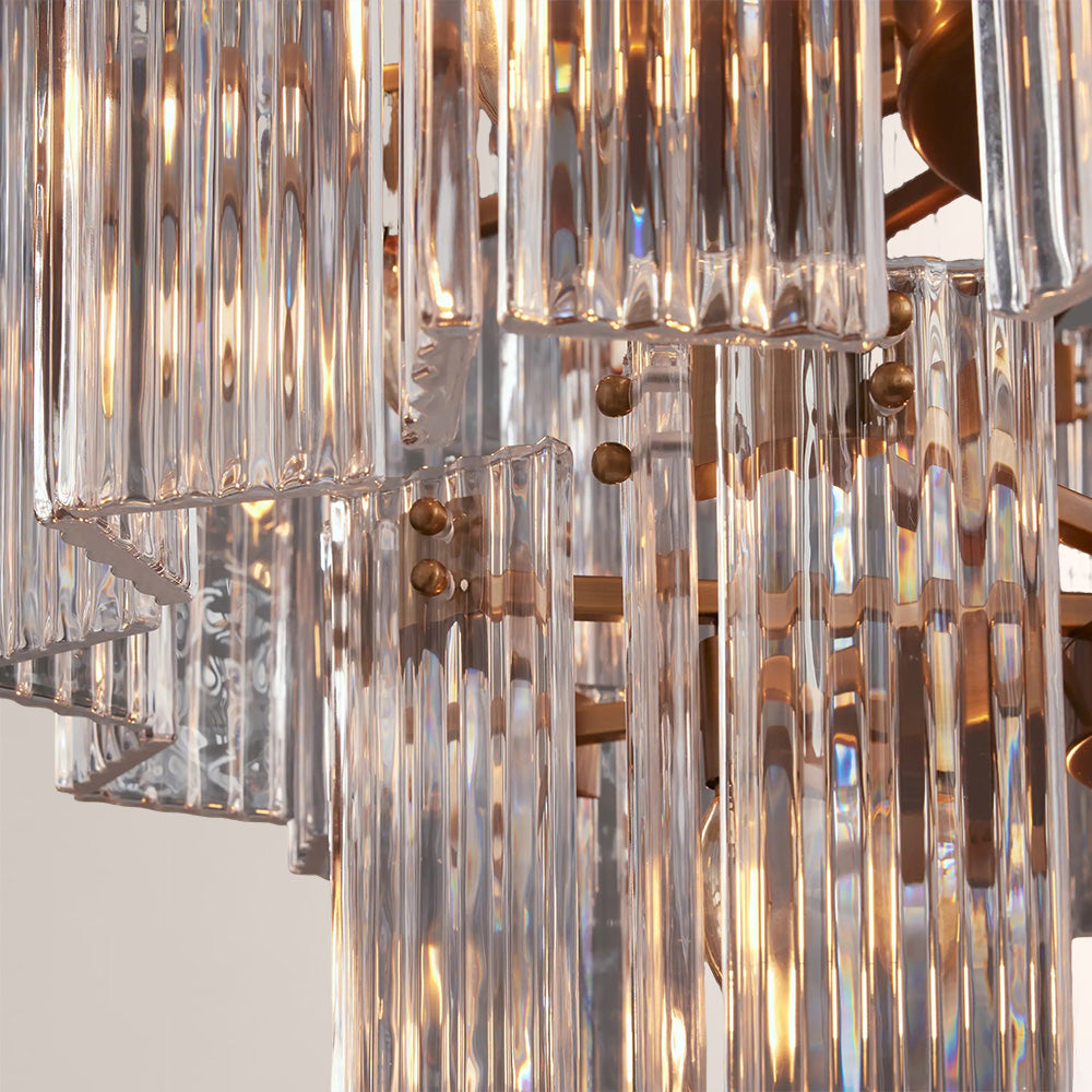 Art Glass Delsia Round Chandelier 48"