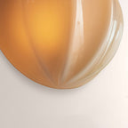Aveline Clamshell Ribbed Opal Glass Wall Sconce