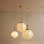 Aveline Multi-Globe Ribbed Opal Glass Chandelier