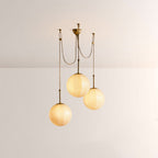 Aveline Multi-Globe Ribbed Opal Glass Chandelier