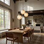 Aveline Multi-Globe Ribbed Opal Glass Chandelier