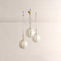 Aveline Multi-Globe Ribbed Opal Glass Chandelier