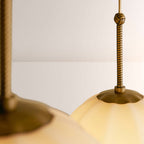 Aveline Multi-Globe Ribbed Opal Glass Chandelier