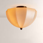 Aveline Ribbed Opal Glass Flush Mount