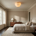 Aveline Ribbed Opal Glass Flush Mount