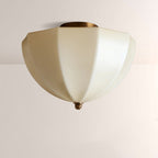 Aveline Ribbed Opal Glass Flush Mount