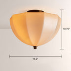 Aveline Ribbed Opal Glass Flush Mount