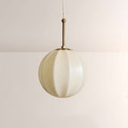 Aveline Ribbed Opal Glass Pendant