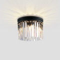 1920s Olion 1-Tier Crystal Round Flushmount