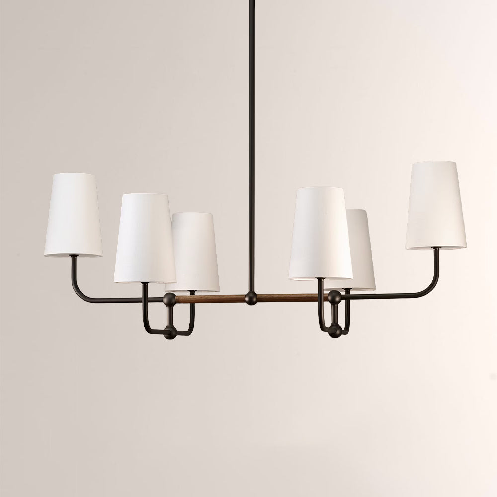 Bolanova Multi-Arm Linen Shade Chandelier