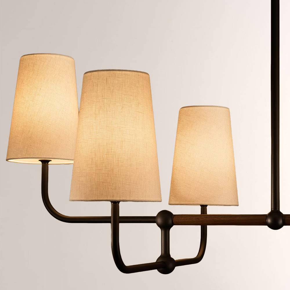 Bolanova Multi-Arm Linen Shade Chandelier