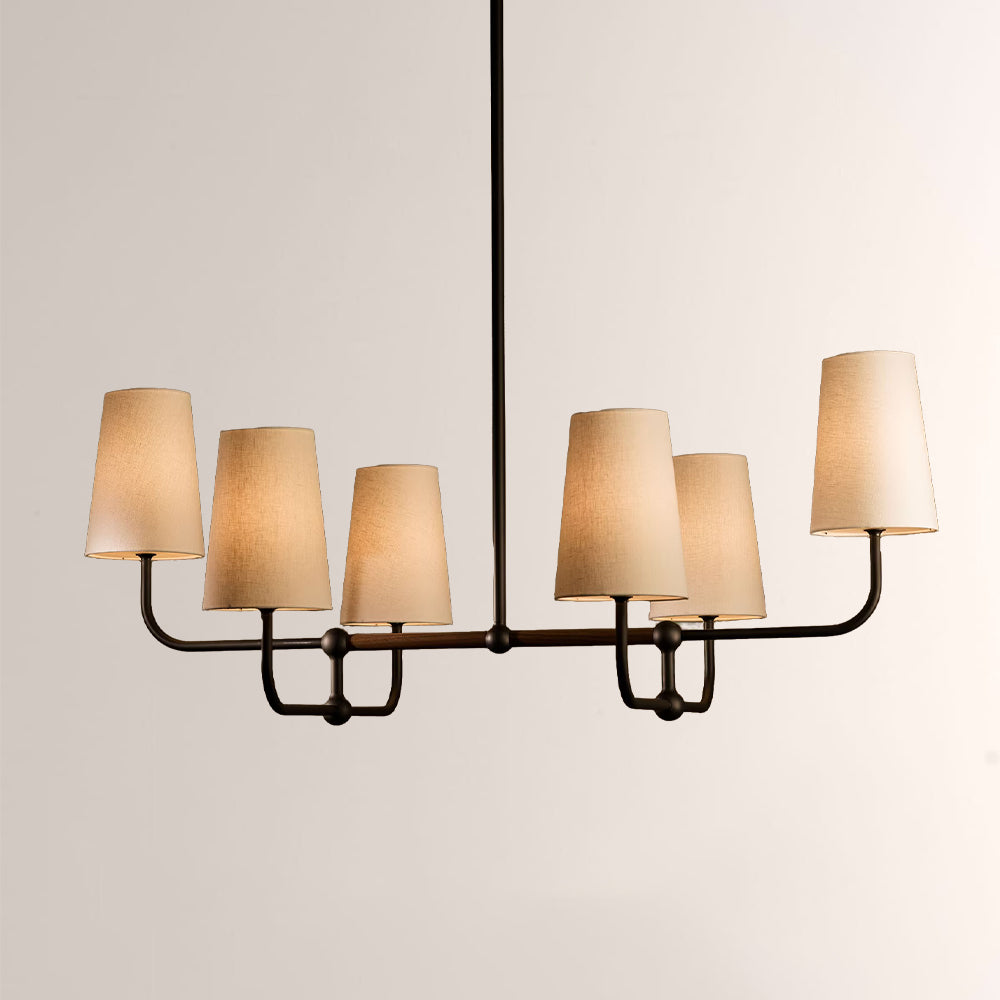 Bolanova Multi-Arm Linen Shade Chandelier