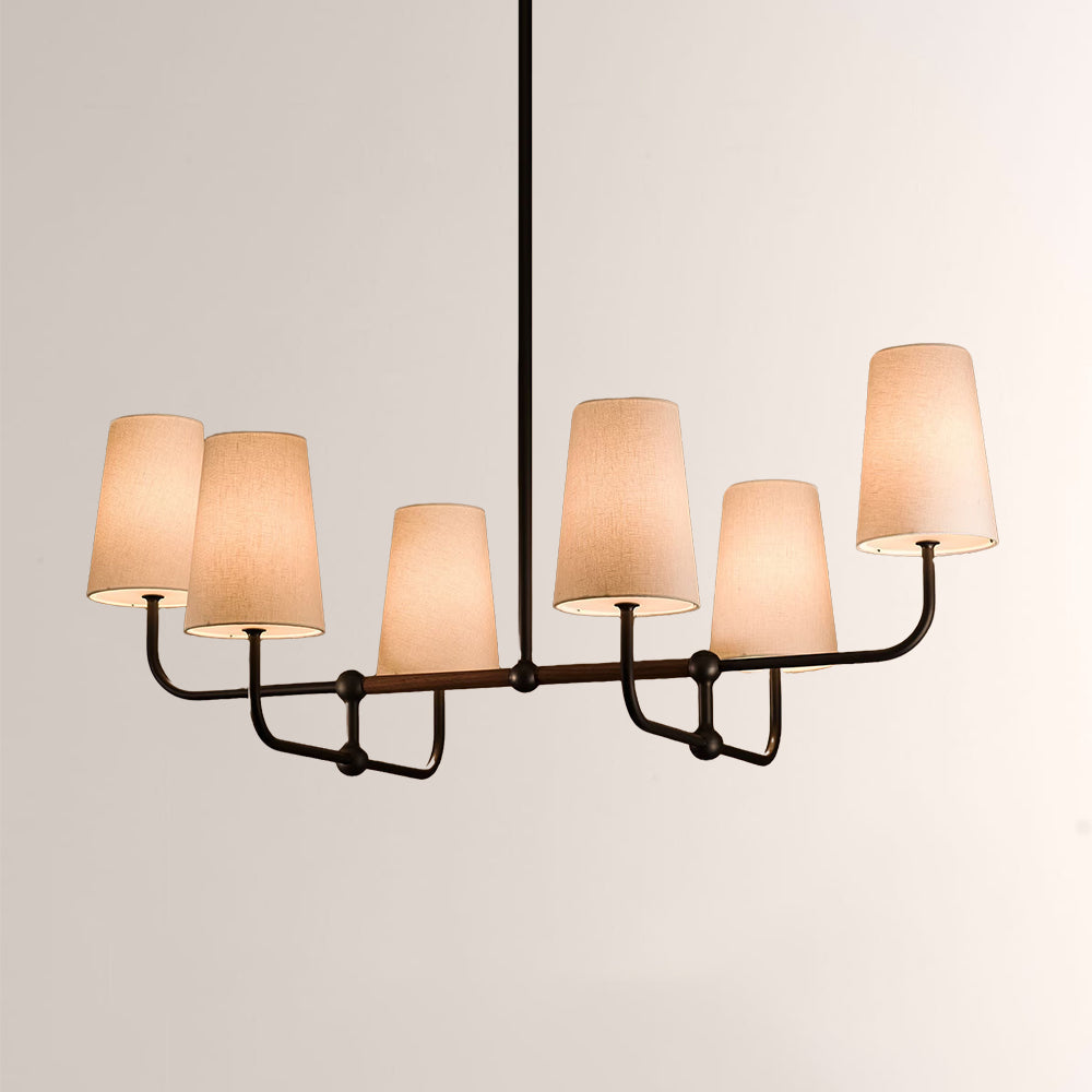 Bolanova Multi-Arm Linen Shade Chandelier