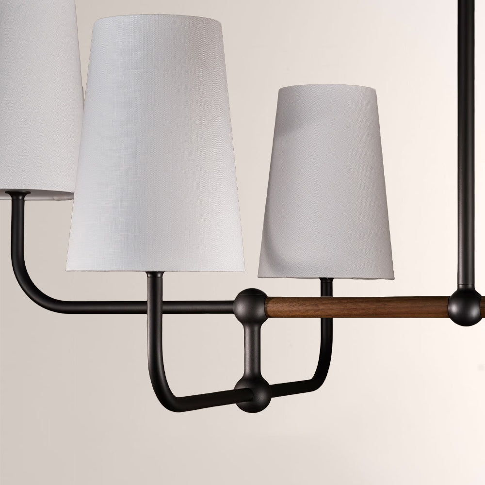 Bolanova Multi-Arm Linen Shade Chandelier