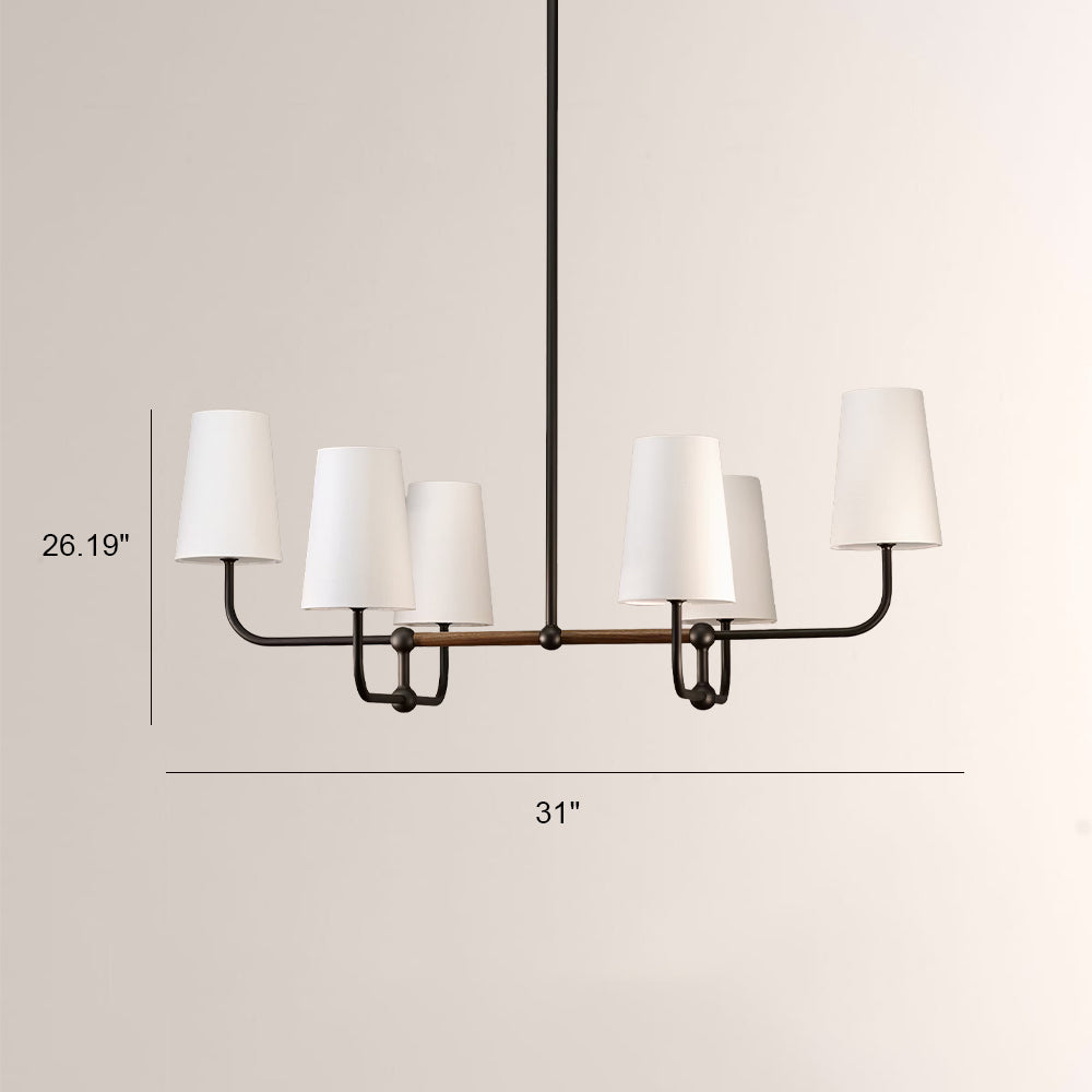 Bolanova Multi-Arm Linen Shade Chandelier