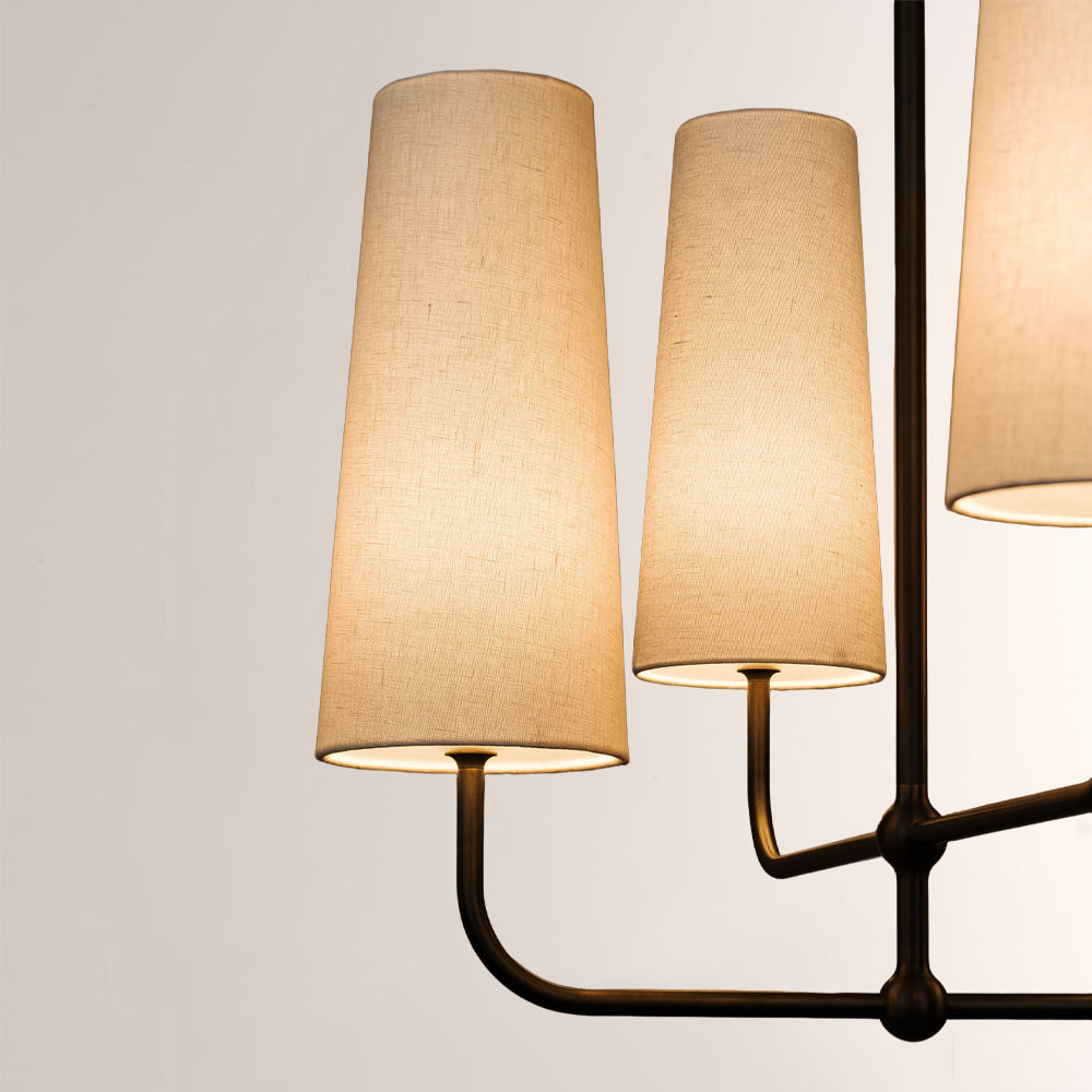Bolanova Multi-Arm Linen Shade Chandelier