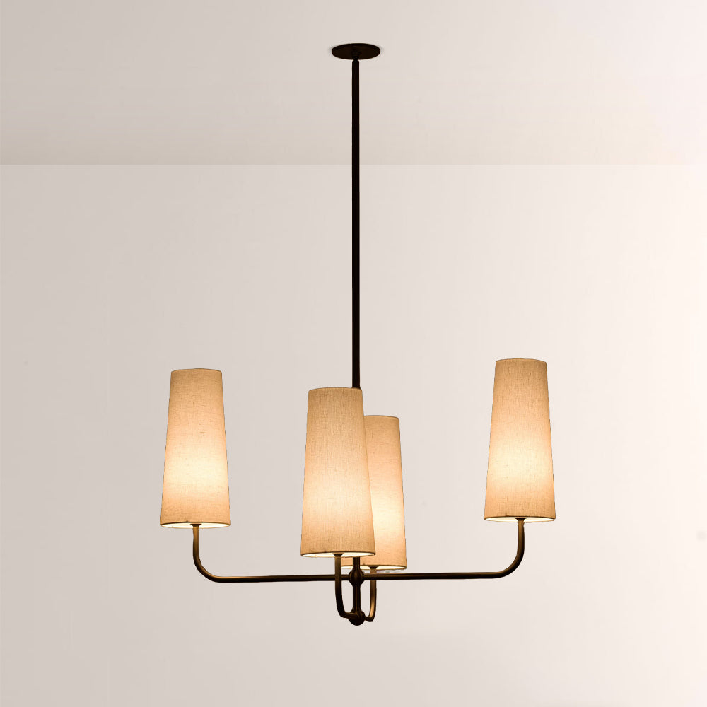 Bolanova Multi-Arm Linen Shade Chandelier