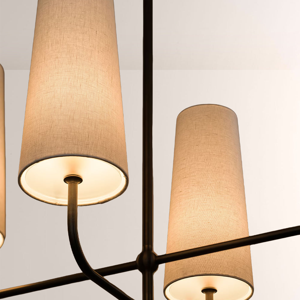 Bolanova Multi-Arm Linen Shade Chandelier